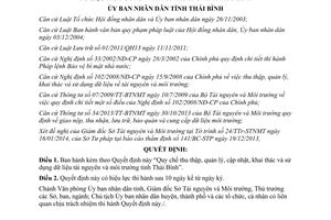 Quyết định 01/2014/QĐ-UBND thu thập quản lý cập nhật khai thác sử dụng dữ liệu tài nguyên Thái Bình