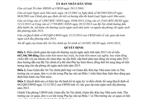 Quyết định 248/QĐ-UBND năm 2014 giảm dự toán chi ngân sách với khoản chi chưa thực sự cần thiết Bình Định