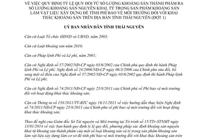 Quyết định 02/2014/QĐ-UBND phí bảo vệ môi trường khai thác khoáng sản Thái Nguyên 2014