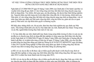 Chỉ thị 02/CT-TTg năm 2014 tăng cường trồng rừng thay thế diện tích sử dụng khác