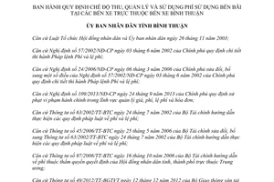 Quyết định 06/2014/QĐ-UBND chế độ thu quản lý sử dụng phí bến bãi tại bến xe Bình Thuận