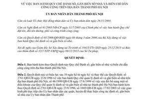 Quyết định 04/2014/QĐ-UBND Quy chế Đánh số gắn biển số nhà biển chỉ dẫn công cộng Hà Nội