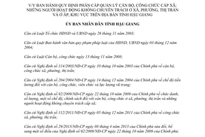 Quyết định 03/2014/QĐ-UBND quản lý cán bộ công chức người hoạt động không chuyên trách Hậu Giang