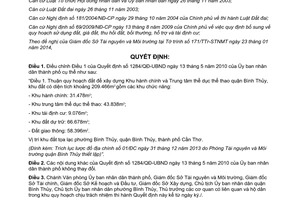 Quyết định 369/QĐ-UBND 2014 quy hoạch xây dựng Khu hành chính Trung tâm thể dục thể thao Cần Thơ