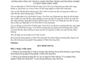 Thông tư 07/2014/TT-BNNPTNT hướng dẫn công tác thi đua khen thưởng trong ngành Nông nghiệp