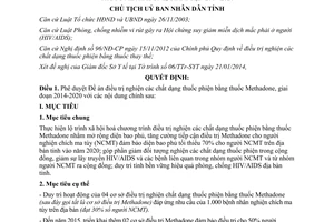 Quyết định 477/QĐ-UBND 2014 Đề án điều trị nghiện thuốc phiện thuốc Methadone 2014 2020 Hải Dương