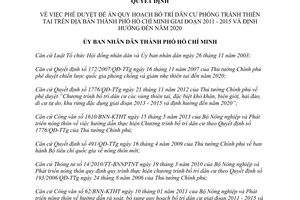 Quyết định 670/QĐ-UBND năm 2014 Đề án Quy hoạch dân cư phòng tránh thiên tai Hồ Chí Minh