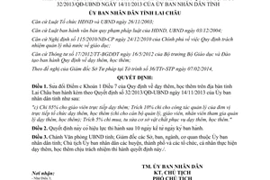 Quyết định 03/2014/QĐ-UBND sửa đổi dạy học thêm Lai Châu 32/2013/QĐ-UBND