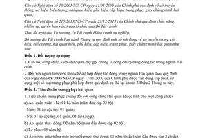 Thông tư 23/2014/TT-BTC cờ hiệu biểu tượng phù hiệu cấp hiệu trang phục giấy chứng minh hải quan