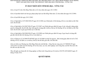 Quyết định 08/2014/QĐ-UBND giá bồi thường hoa màu diêm nghiệp thủy sản thu hồi đất Bà Rịa