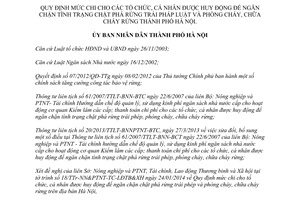 Quyết định số 997/QĐ-UBND năm 2014 mức chi để ngăn chặn tình trạng chặt phá rừng trái pháp luật