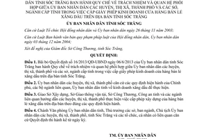 Quyết định 04/2014/QĐ-UBND Bãi bỏ 16/2013/QĐ-UBND cấp giấy phép bán lẻ xăng dầu Sóc Trăng