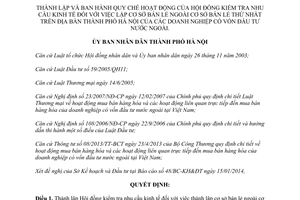 Quyết định 1003/QĐ-UBND năm 2014 thành lập Hội đồng kiểm tra nhu cầu kinh tế thành lập cơ sở bán lẻ Hà Nộ