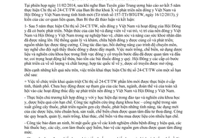 Thông báo 154-TB/TW 2014 kết luận 5 năm thực hiện Chỉ thị 24-CT/TW phát triển nền đông y Việt Nam