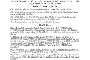 Quyết định 328/QĐ-BTC năm 2014 đính chính Thông tư 218/2013/TT-BTC quản lý tài chính ODA