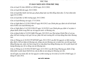 Quyết định 03/2014/QĐ-UBND trách nhiệm trong hoạt động khoáng sản tỉnh Phú Thọ