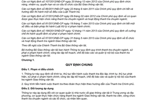 Thông tư 02/2014/TT-BGTVT quy trình xử phạt hành chính quản lý nội bộ thanh tra Giao thông vận tải