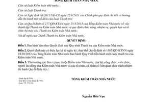 Quyết định 184/QĐ-KTNN năm 2014 Quy trình Thanh tra của Kiểm toán Nhà nước