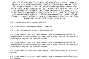 Thông tư 08/2014/TT-BTP sửa đổi Thông tư 05/2011/TT-BTP 22/2010/TT-BTP giao dịch bảo đảm