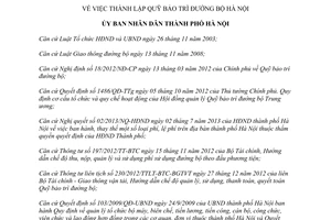 Quyết định 1174/QĐ-UBND năm 2014 thành lập Quỹ Bảo trì đường bộ Hà Nội