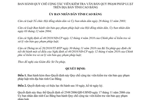 Quyết định 02/2014/QĐ-UBND 2014 Quy chế cộng tác viên kiểm tra văn bản pháp luật Cao Bằng