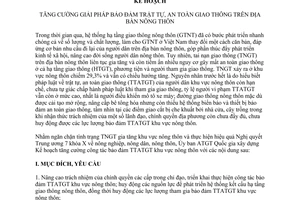 Kế hoạch số 33/ KH-UBATGTQG năm 2014 tăng cường giải pháp bảo đảm trật tự an toàn giao thông nông thôn