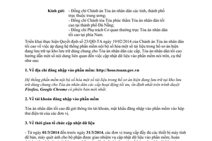 Công văn 30/TANDTC-TKTH 2014 phần mềm số hóa tài liệu hồ sơ án