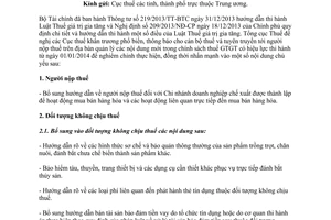 Công văn 586/TCT-CS năm 2014 tuyên truyền hướng dẫn chính sách mới thuế giá trị gia tăng