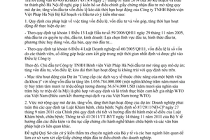 Công văn 1085/BKHĐT-ĐTNN 2014 điều chỉnh giấy chứng nhận đầu tư Công ty Bệnh viện Việt Pháp Hà Nội