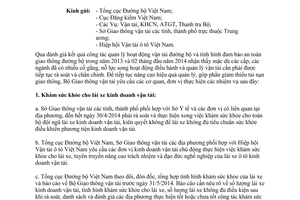 Công văn 2049/BGTVT-VT 2014 kiểm tra sức khỏe lái xe quản lý bến xe ô tô khách