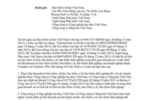 Công văn 835/VPCP-KTTH năm 2014 xử lý nợ BHXH BHYT BHTN Tổng công ty tàu thủy VN