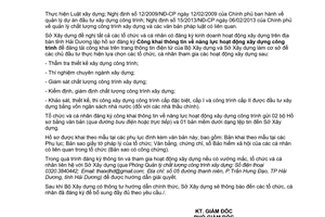 Công văn 47/SXD-QLCL 2014 công khai thông tin năng lực hoạt động xây dựng công trình Hải Dương