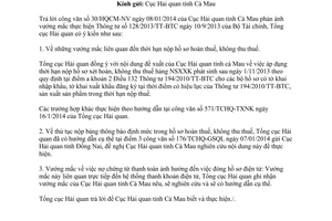 Công văn 1412/TCHQ-GSQL năm 2014 vướng mắc thực hiện Thông tư 128/2013/TT-BTC