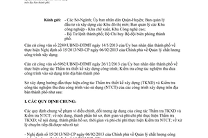 Công văn 1167/SXD-KTXD 2014 Thẩm tra thiết kế xây dựng công trình Kiểm tra nghiệm thu Hồ Chí Minh