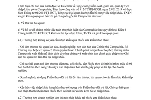 Công văn 1483/TCHQ-GSQL năm 2014 thủ tục nhập khẩu gỗ từ Campuchia