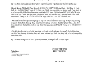 Công văn 2015/BTC-TCHQ năm 2014 hoàn thuế tự vệ