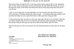 Công văn 1528/TCHQ-GSQL năm 2014 tăng cường quản lý trâu bò sống nhập khẩu