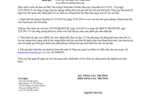 Công văn 1611/TCHQ-ĐTCBL năm 2014 kiểm tra kiểm soát chống lây lan dịch cúm gia cầm qua biên giới