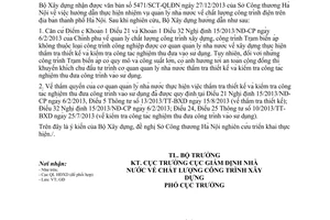 Công văn 06/BXD-GĐ hướng dẫn thực hiện Nghị định 15/2013/NĐ-CP và Thông tư hướng dẫn 2014