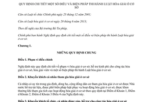 Nghị định 15/2014/NĐ-CP hướng dẫn Luật hòa giải ở cơ sở