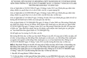 Thông tư 05/2014/TT-BGDĐT sửa đổi Thông tư 25/2013/TT-BGDĐT Quy chế tổ chức Hội đồng Chức danh giáo sư