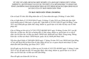 Quyết định 05/2014/QĐ-UBND chức năng nhiệm vụ cơ cấu tổ chức Sở Giáo dục Đào tạo Lâm Đồng