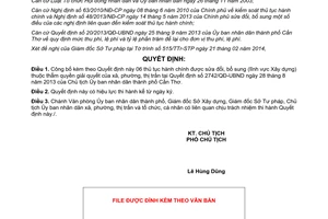 Quyết định 571/QĐ-UBND 2014 thủ tục hành chính sửa đổi thuộc thẩm quyền xã phường Cần Thơ