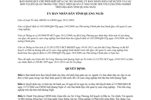 Quyết định 09/2014/QĐ-UBND phối hợp quản lý cụm công nghiệp Quảng Ngãi 2014