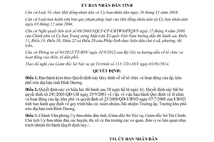 Quyết định 07/2014/QĐ-UBND tổ chức hoạt động ấp khu phố Bình Dương