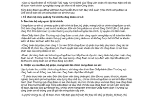 Hướng dẫn 270/HD-TLĐ 2014 quản lý tài chính công đoàn Chế độ kế toán công đoàn cơ sở