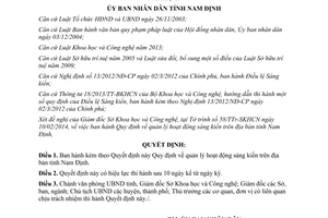 Quyết định 04/2014/QĐ-UBND quản lý hoạt động sáng kiến Nam Định