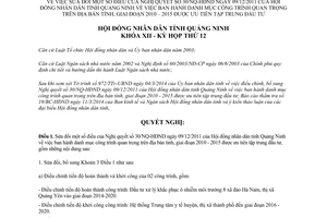 Nghị quyết 130/NQ-HĐND 2014 sửa đổi 30/NQ-HĐND công trình quan trọng Quảng Ninh ưu tiên đầu tư