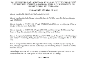Quyết định 05/2014/QĐ-UBND bồi thường hỗ trợ tái định cư Nhà nước thu hồi đất Cà Mau