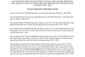 Quyết định 17/2014/QĐ-UBND hỗ trợ vốn xây dựng nông thôn mới Kiên Giang